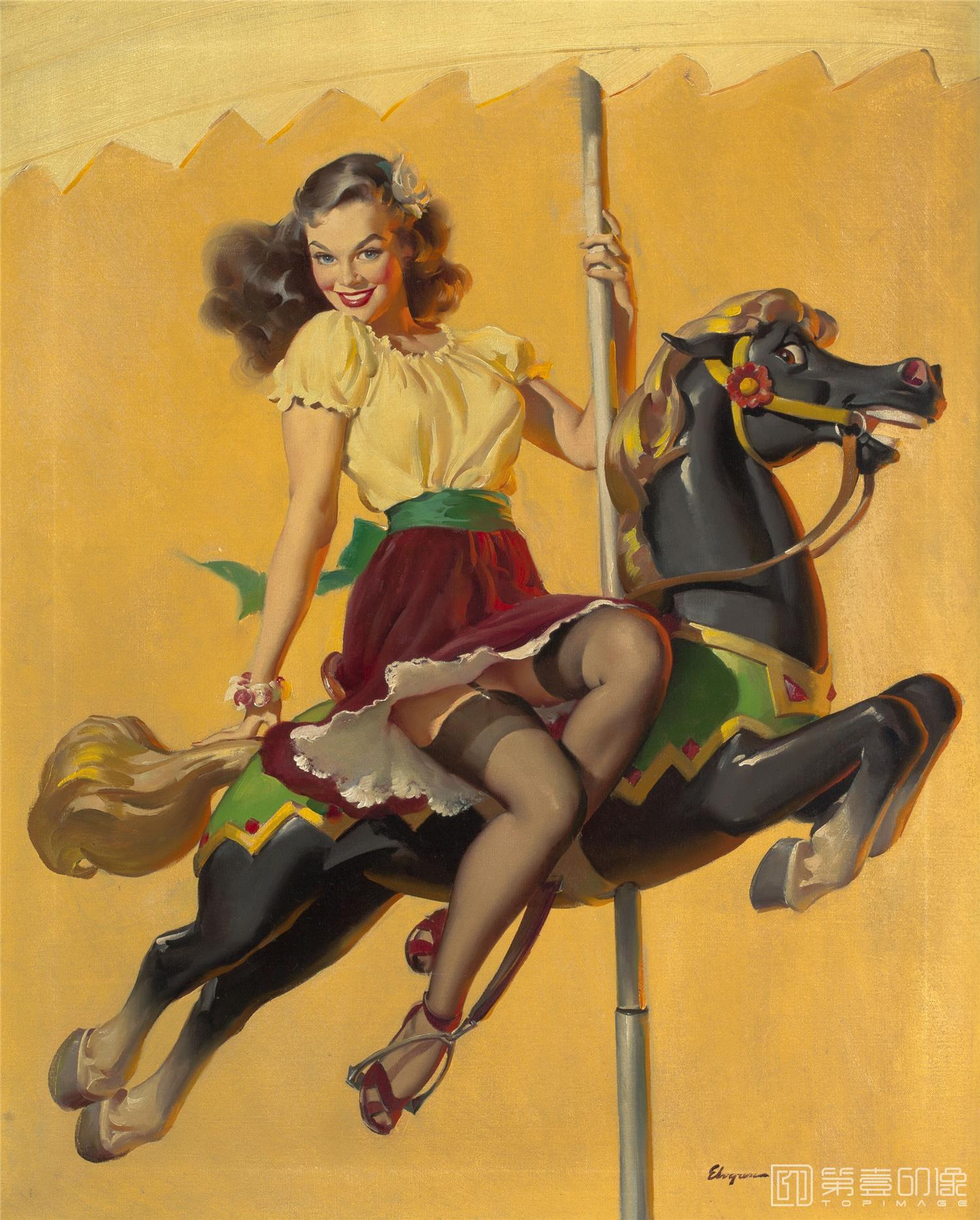 油画-吉尔·艾尔夫格雷恩 Gil Elvgren 作品集-100